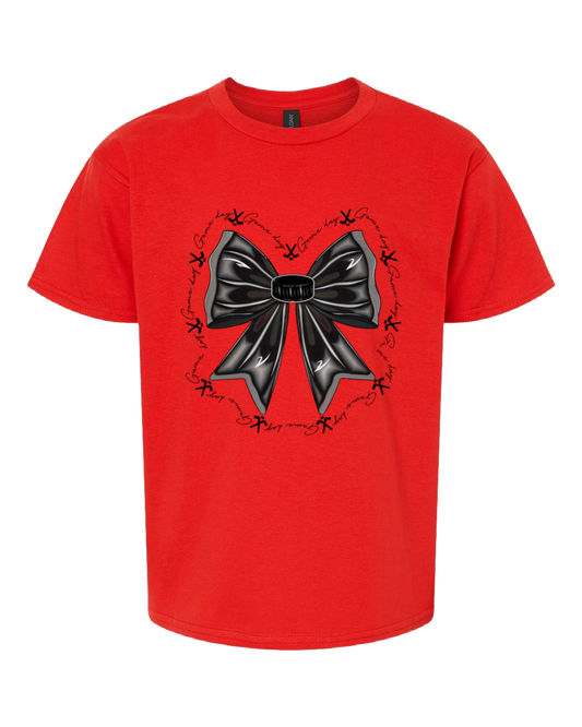 Option 4 Hockey Sister Bow T-Shirt