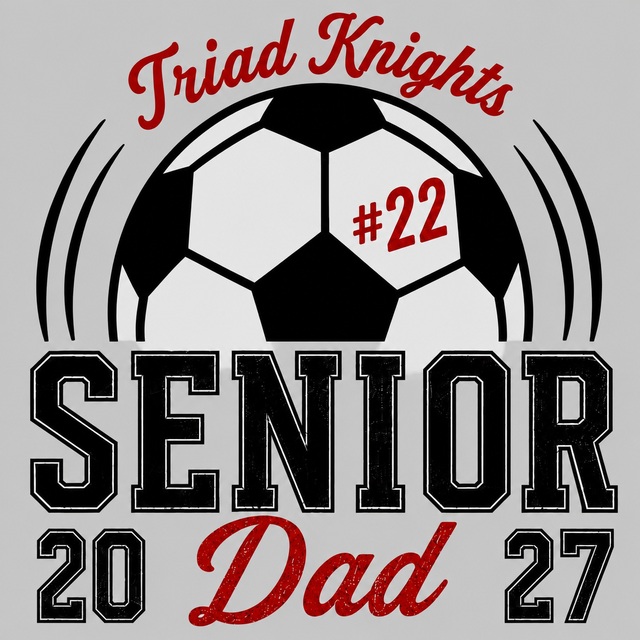 Triad Soccer Senior  Mom/Dad  HOODIE GRAY