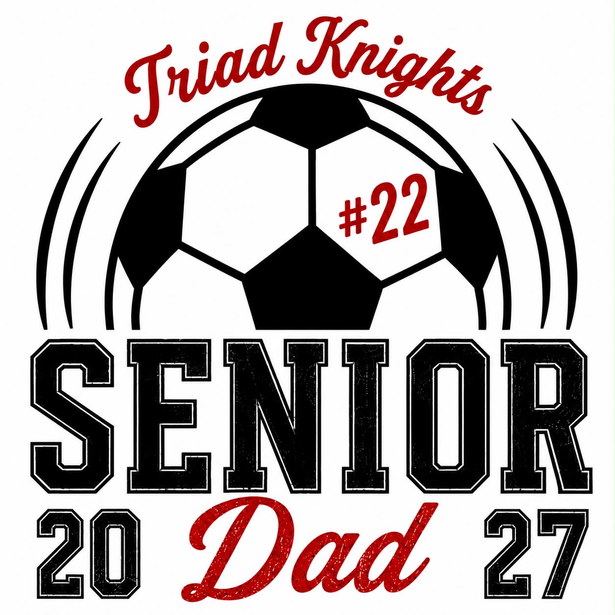 Triad Soccer Senior Dad Crewneck Sweatshirt