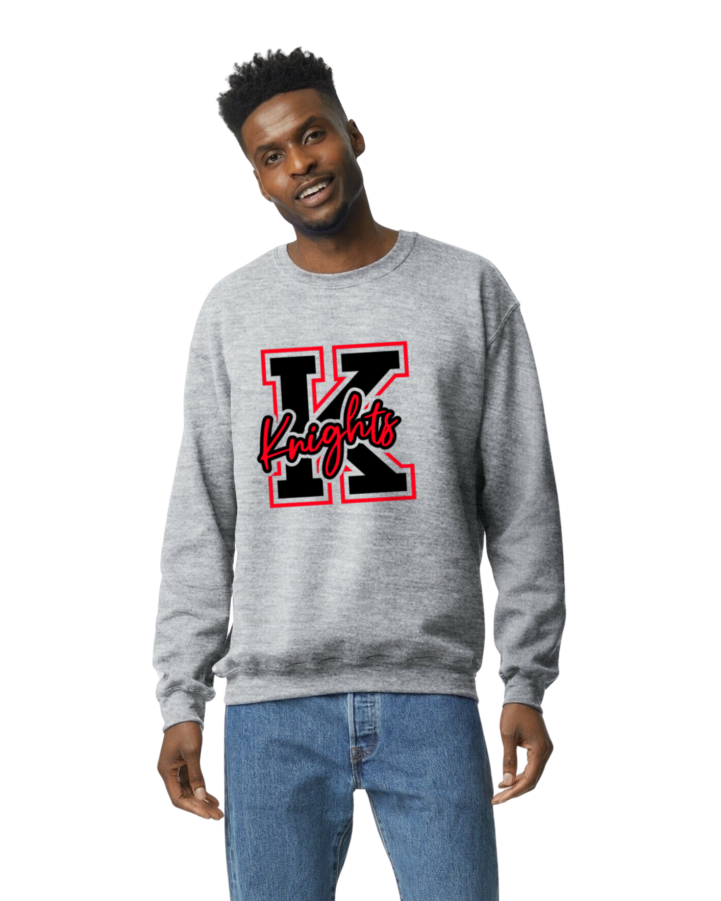Hockey Option 9  KNIGHTS "K" CREWNECK
