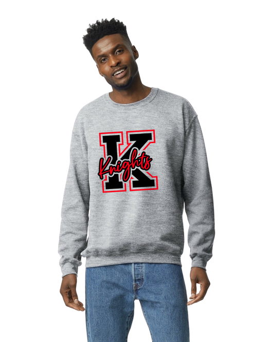 Hockey Option 9  KNIGHTS "K" CREWNECK