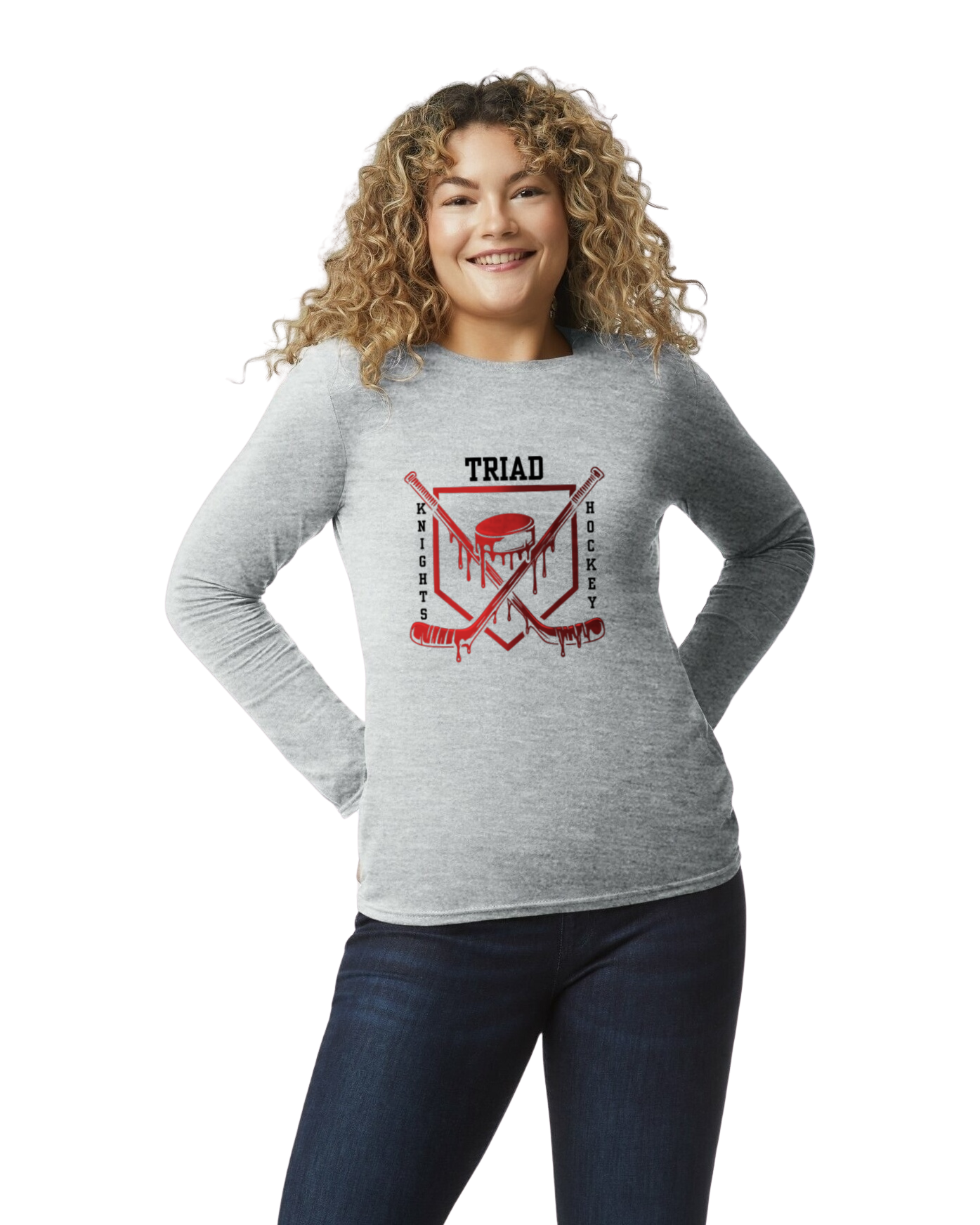 Hockey Option 3 Drip Long Sleeve T-Shirt