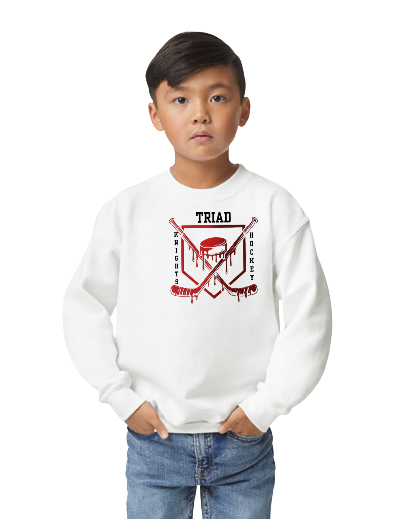 Hockey Option 3 Drip Crewneck Sweatshirt