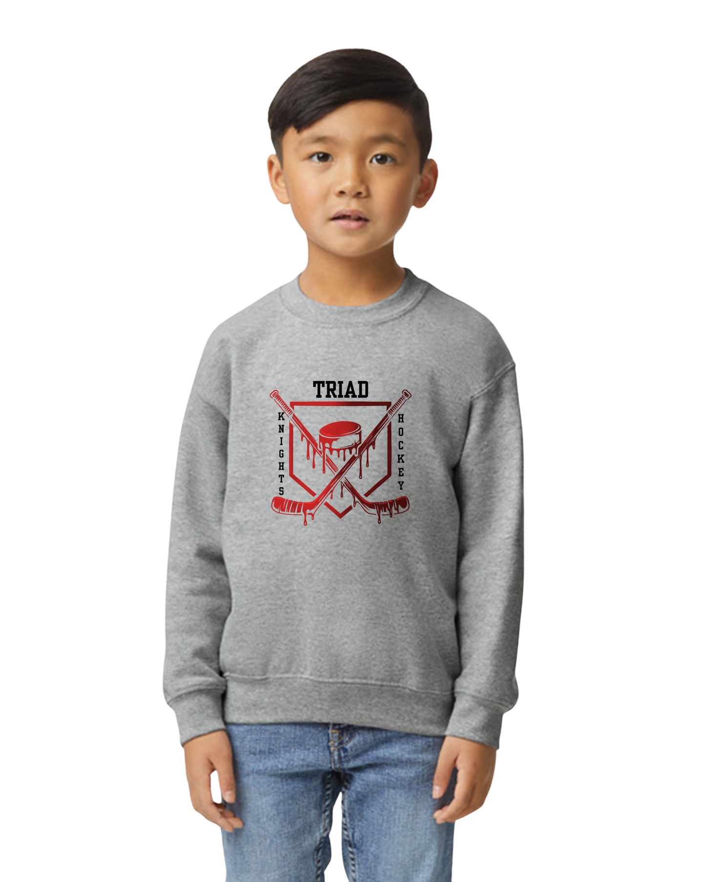 Hockey Option 3 Drip Crewneck Sweatshirt