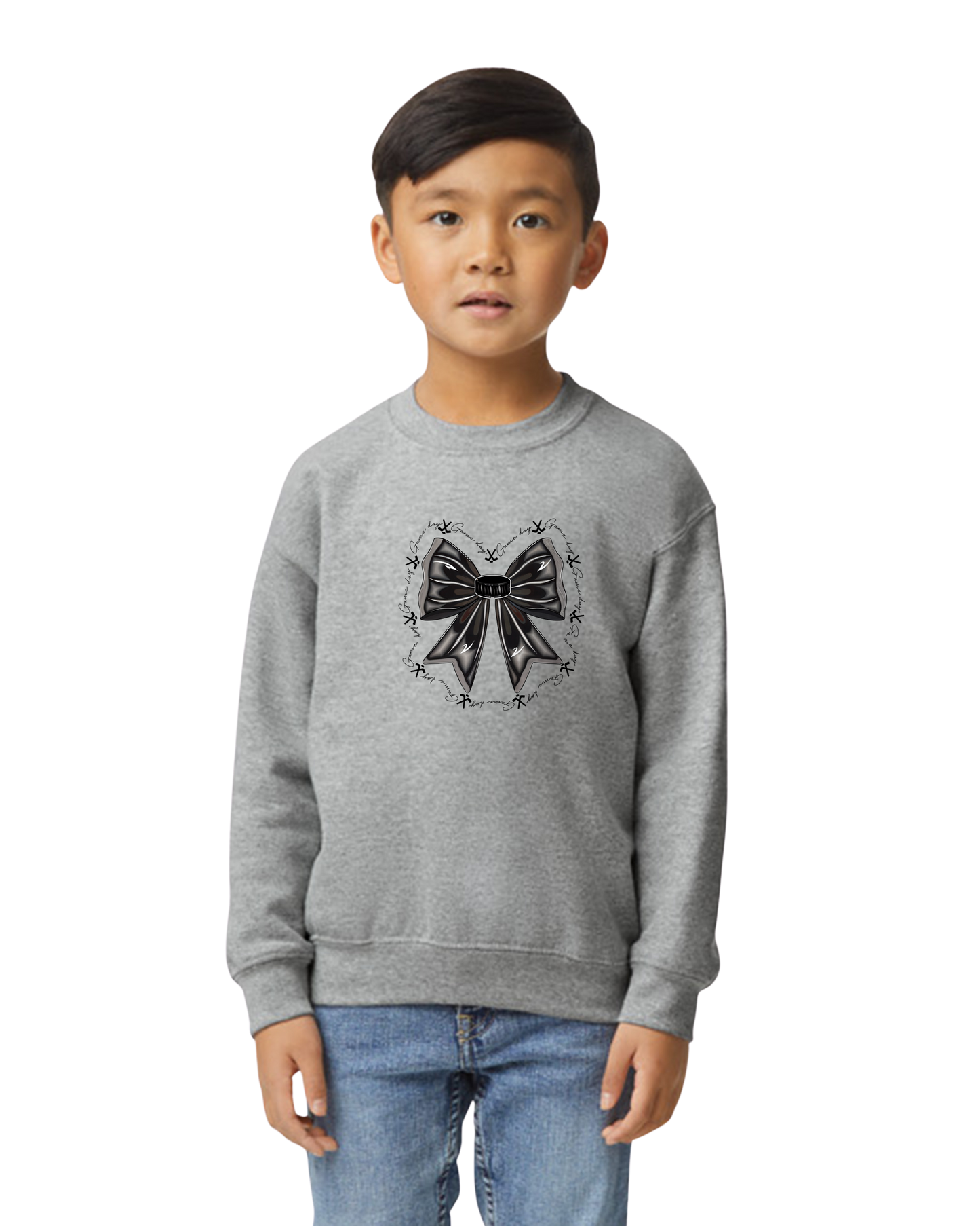 Option 4 Hockey Sister Bow Crewneck Sweatshirt